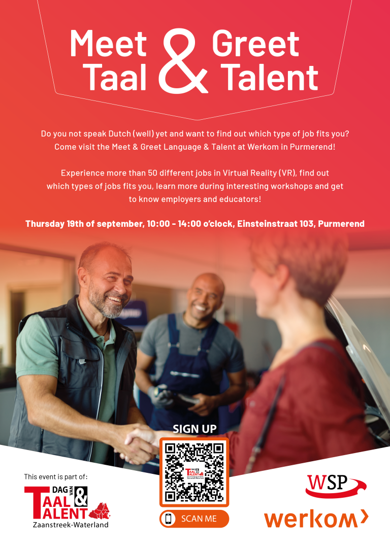 Meet & Greet Taal & Talent op donderdag 19 september