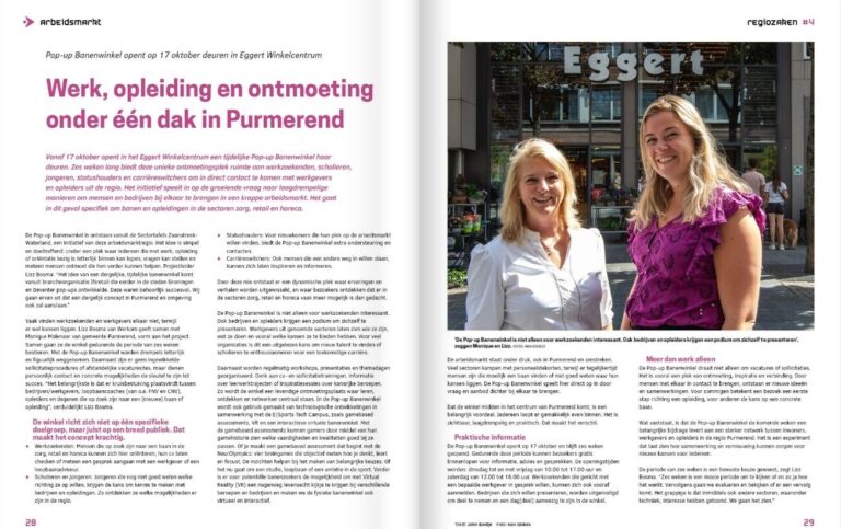 Interview Regio Zaken over Pop-up Banenwinkel