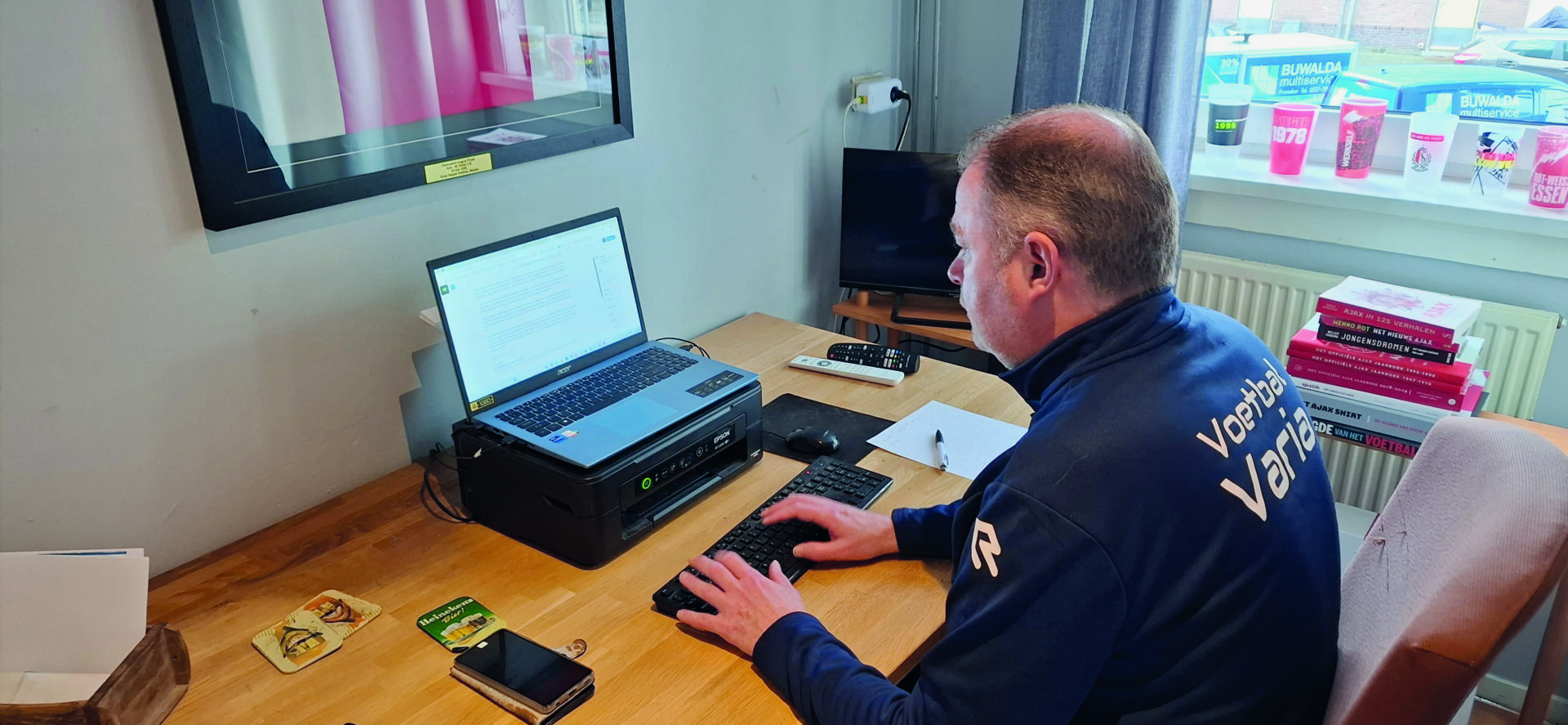 foto: Marco op zijn werkplek