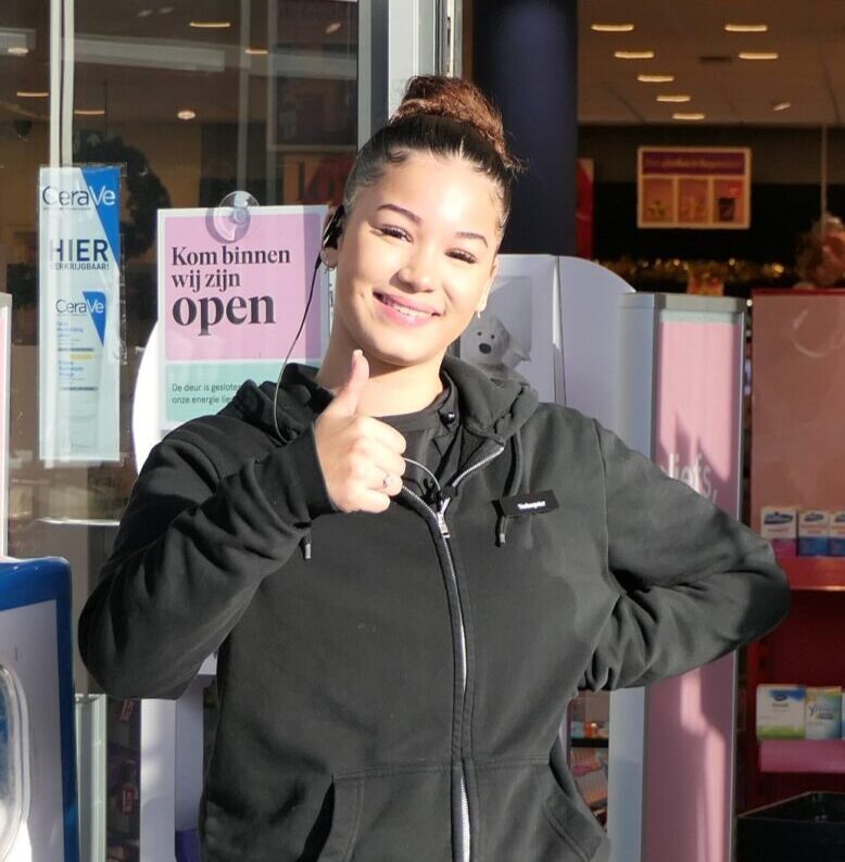 Cassidy en haar manager.